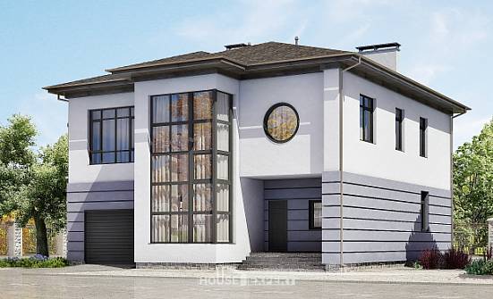 300-006-Л Проект двухэтажного дома и гаражом, огромный домик из кирпича Ижевск | Проекты домов от House Expert
