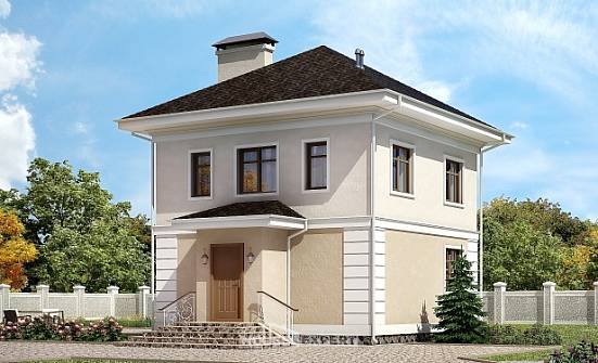 090-003-Л Проект двухэтажного дома, современный домик из бризолита Сарапул | Проекты домов от House Expert