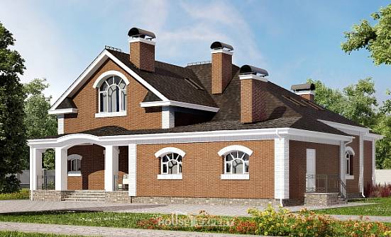 400-003-П Проект двухэтажного дома с мансардой, красивый домик из теплоблока Ижевск | Проекты домов от House Expert