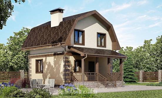 070-004-П Проект двухэтажного дома мансардой, недорогой дом из теплоблока Ижевск | Проекты домов от House Expert