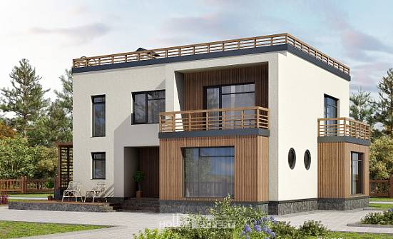 215-002-Л Проект двухэтажного дома, простой загородный дом из керамзитобетонных блоков Глазов | Проекты домов от House Expert
