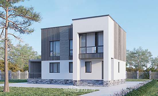 150-017-П Проект двухэтажного дома, красивый коттедж из твинблока Глазов | Проекты домов от House Expert