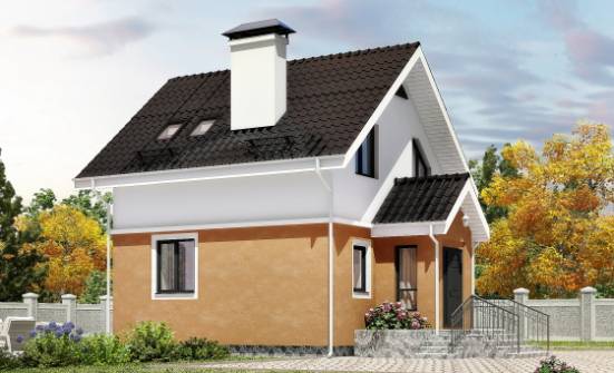 070-001-Л Проект двухэтажного дома с мансардным этажом, недорогой дом из теплоблока Сарапул | Проекты домов от House Expert