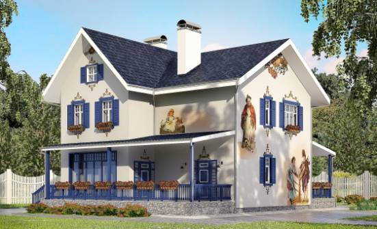 180-003-П Проект двухэтажного дома, классический загородный дом из кирпича Глазов | Проекты домов от House Expert