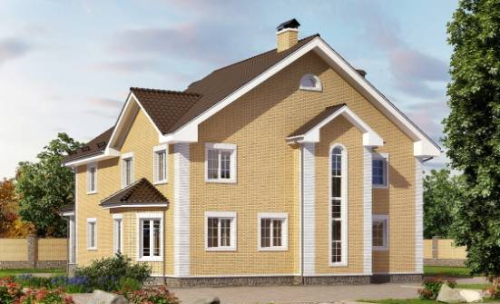 320-003-Л Проект двухэтажного дома, красивый домик из поризованных блоков Сарапул | Проекты домов от House Expert