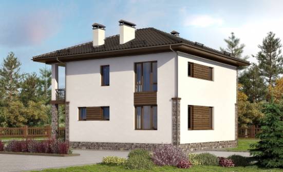 170-005-П Проект двухэтажного дома, бюджетный дом из теплоблока Ижевск | Проекты домов от House Expert