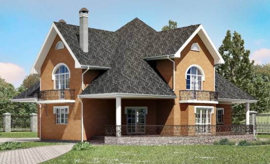 310-001-П Проект двухэтажного дома мансардный этаж, огромный дом из керамзитобетонных блоков Ижевск | Проекты домов от House Expert