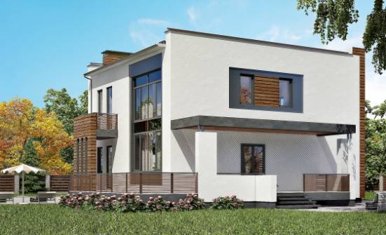 220-003-П Проект двухэтажного дома и гаражом, средний дом из газосиликатных блоков Воткинск | Проекты домов от House Expert