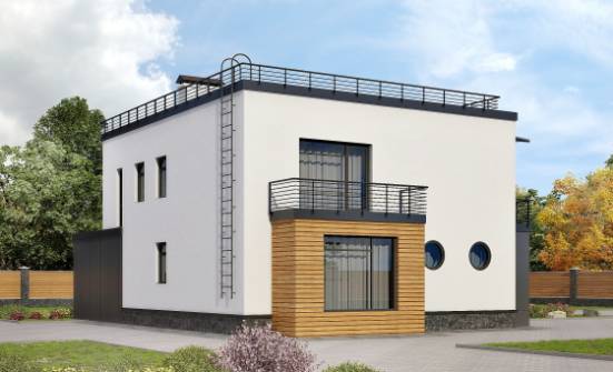 260-002-П Проект двухэтажного дома и гаражом, красивый загородный дом из пеноблока Глазов | Проекты домов от House Expert