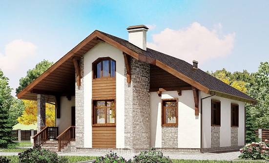 080-002-Л Проект одноэтажного дома, бюджетный домик из бризолита Можга | Проекты домов от House Expert