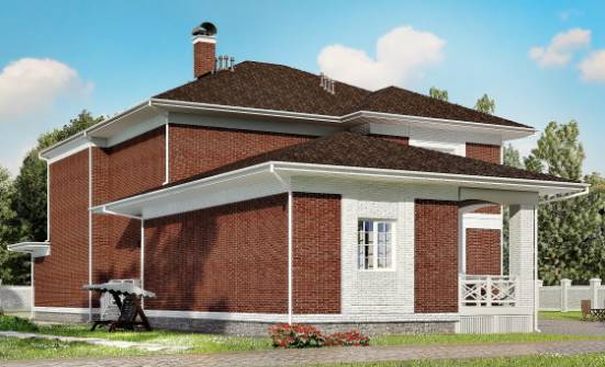 315-001-П Проект двухэтажного дома, гараж, большой домик из кирпича Сарапул | Проекты домов от House Expert