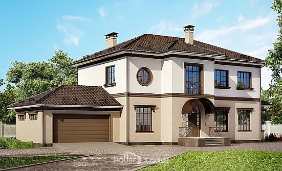 290-004-Л Проект двухэтажного дома и гаражом, красивый домик из кирпича Ижевск | Проекты домов от House Expert