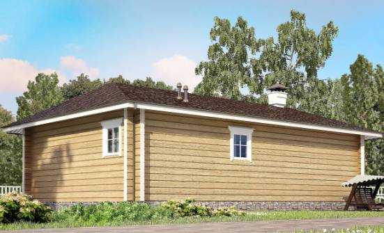 095-001-Л Проект одноэтажного дома, современный коттедж из дерева Ижевск | Проекты одноэтажных домов от House Expert