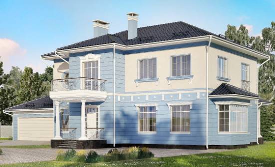 285-003-Л Проект двухэтажного дома, гараж, просторный загородный дом из кирпича Глазов | Проекты домов от House Expert