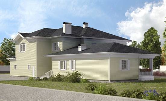 410-002-Л Проект двухэтажного дома и гаражом, уютный загородный дом из поризованных блоков Ижевск | Проекты домов от House Expert