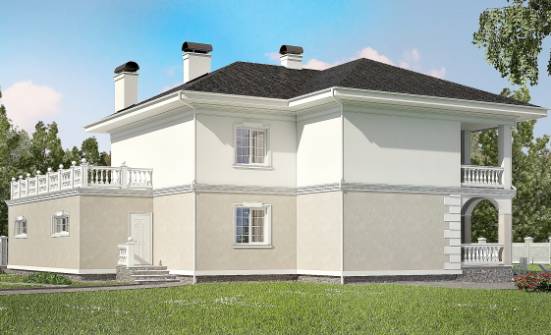 340-002-П Проект двухэтажного дома, гараж, уютный коттедж из кирпича Глазов | Проекты домов от House Expert
