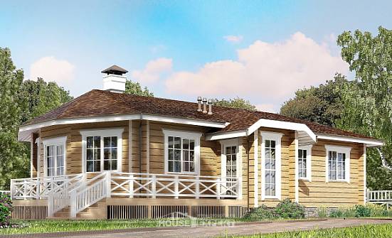 095-001-Л Проект одноэтажного дома, современный коттедж из дерева Ижевск | Проекты домов от House Expert