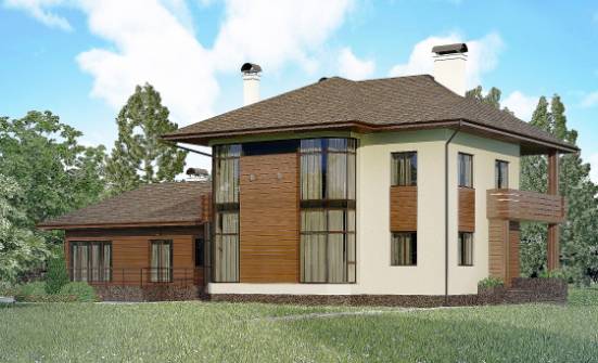 300-001-П Проект двухэтажного дома, уютный загородный дом из кирпича Можга | Проекты домов от House Expert