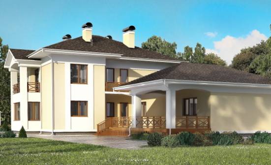 375-002-Л Проект двухэтажного дома и гаражом, большой домик из кирпича Сарапул | Проекты домов от House Expert