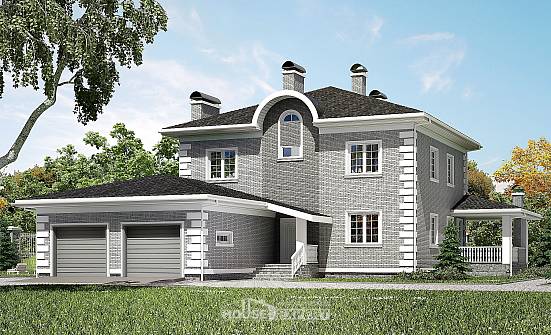 245-004-Л Проект двухэтажного дома, гараж, красивый домик из кирпича Сарапул | Проекты домов от House Expert