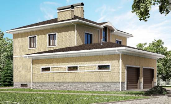 350-002-Л Проект трехэтажного дома, гараж, огромный загородный дом из кирпича Сарапул | Проекты домов от House Expert