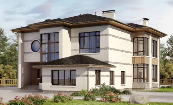 345-001-П Проект двухэтажного дома, современный домик из пеноблока Глазов | Проекты домов от House Expert