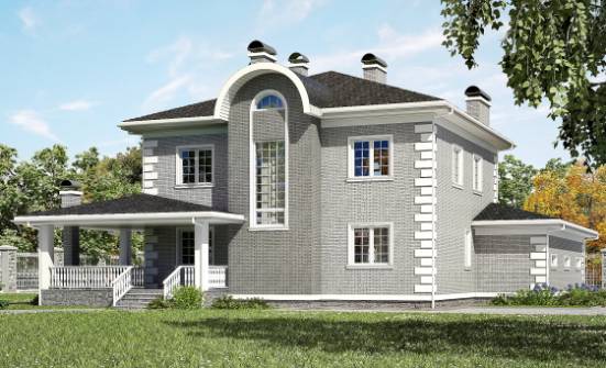 245-004-Л Проект двухэтажного дома, гараж, красивый домик из кирпича Сарапул | Проекты домов от House Expert