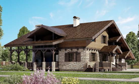 320-002-П Проект двухэтажного дома с мансардой, классический загородный дом из кирпича Сарапул | Проекты домов от House Expert