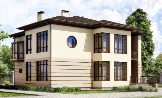 300-006-П Проект двухэтажного дома, гараж, классический домик из кирпича Сарапул | Проекты домов от House Expert
