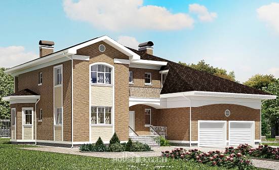 335-002-П Проект двухэтажного дома, гараж, современный коттедж из кирпича Воткинск | Проекты домов от House Expert