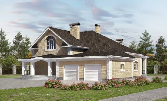 290-001-П Проект двухэтажного дома мансардой и гаражом, большой коттедж из кирпича Сарапул | Проекты домов от House Expert