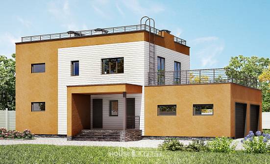 180-012-П Проект двухэтажного дома и гаражом, средний коттедж из кирпича Глазов | Проекты домов от House Expert