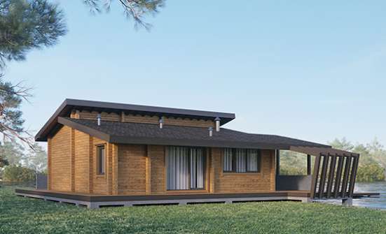 100-007-П Проект бани из дерева Глазов | Проекты одноэтажных домов от House Expert