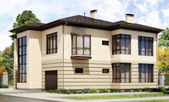 300-006-П Проект двухэтажного дома, гараж, классический домик из кирпича Сарапул | Проекты домов от House Expert