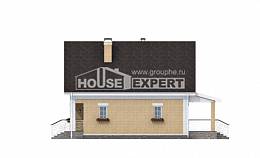 130-004-П Проект двухэтажного дома с мансардой, уютный загородный дом из пеноблока Сарапул, House Expert