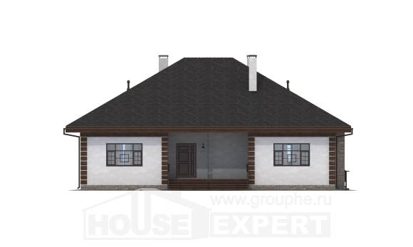 135-003-П Проект одноэтажного дома, красивый загородный дом из керамзитобетонных блоков Воткинск, House Expert