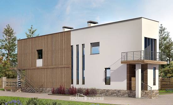 100-003-Л Проект двухэтажного дома, экономичный загородный дом из бризолита, Глазов