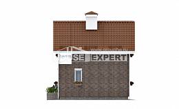 045-001-Л Проект двухэтажного дома мансардный этаж, скромный домик из твинблока Глазов, House Expert