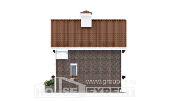 045-001-Л Проект двухэтажного дома мансардный этаж, скромный домик из твинблока Глазов, House Expert