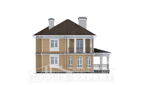 160-001-Л Проект двухэтажного дома, современный загородный дом из керамзитобетонных блоков Глазов, House Expert