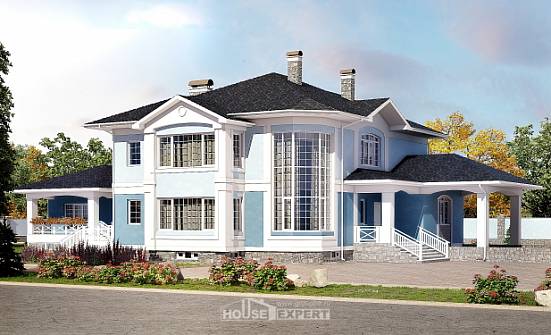 620-001-П Проект трехэтажного дома и гаражом, современный домик из арболита Глазов | Проекты домов от House Expert