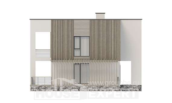 150-017-П Проект двухэтажного дома, небольшой коттедж из газобетона Ижевск, House Expert