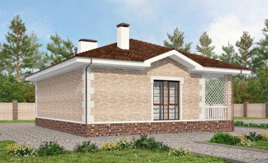 065-002-П Проект бани из кирпича Сарапул | Проекты одноэтажных домов от House Expert
