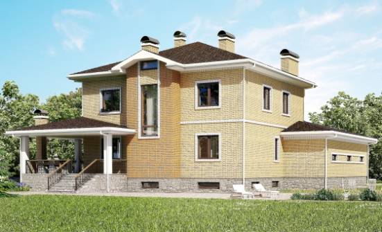 350-002-Л Проект трехэтажного дома, гараж, красивый домик из кирпича, Воткинск