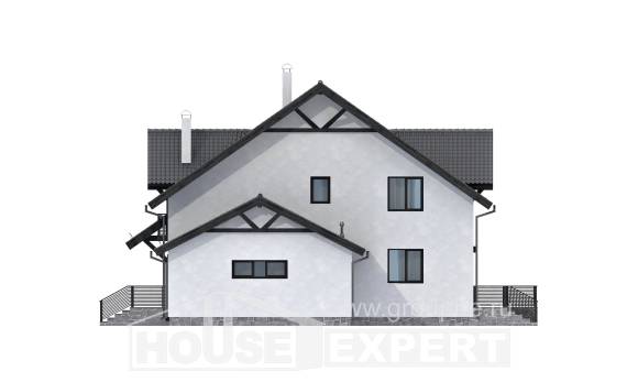 290-003-П Проект двухэтажного дома мансардный этаж, классический дом из блока Глазов, House Expert
