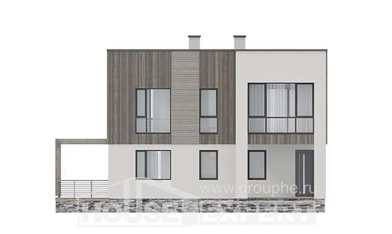 150-017-П Проект двухэтажного дома, красивый загородный дом из пеноблока, Воткинск