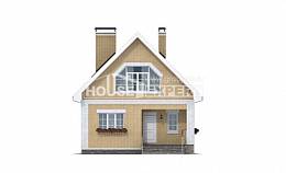 130-004-П Проект двухэтажного дома мансардный этаж, красивый загородный дом из пеноблока Сарапул, House Expert