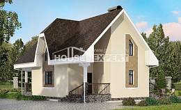 125-001-Л Проект двухэтажного дома с мансардой, современный домик из газосиликатных блоков Можга, House Expert