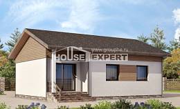 080-004-Л Проект одноэтажного дома, доступный загородный дом из керамзитобетонных блоков Глазов, House Expert