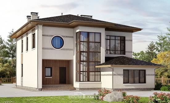 345-001-П Проект двухэтажного дома, уютный дом из твинблока Сарапул | Проекты домов от House Expert